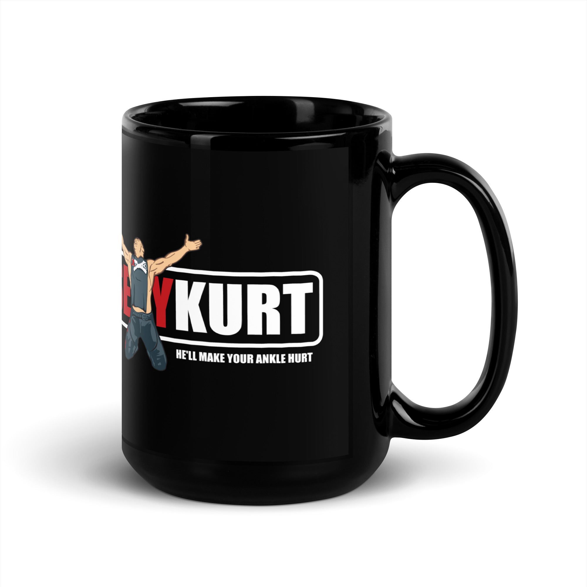 Kurt Angle Sexy Kurt Black Glossy Mug