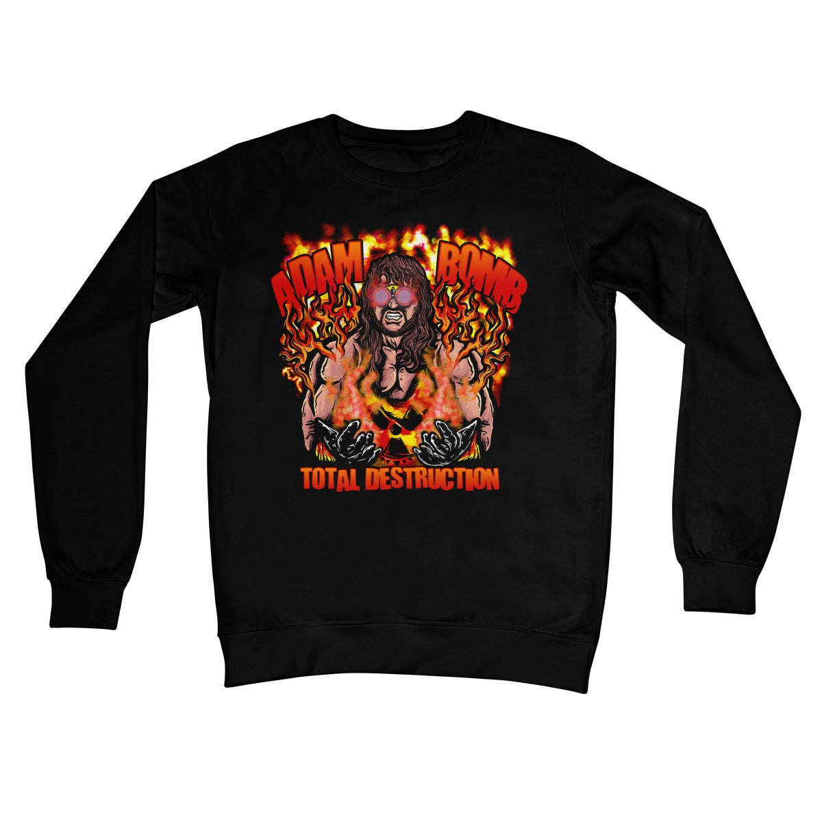 Adam Bomb Flame Bomb Crew Neck Sweatshirt