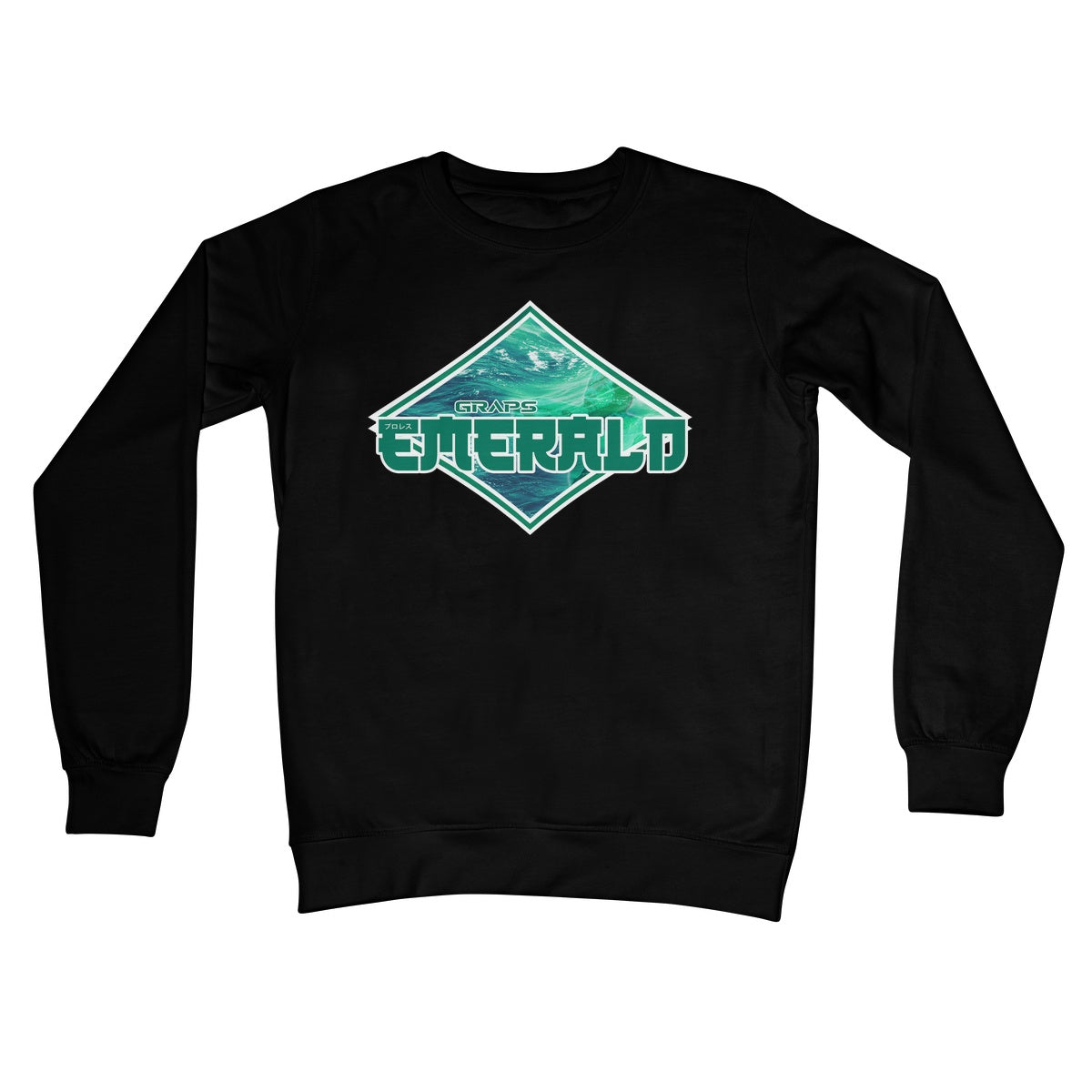 GRAPS X EMERALD Wave Crew Neck Sweatshirt