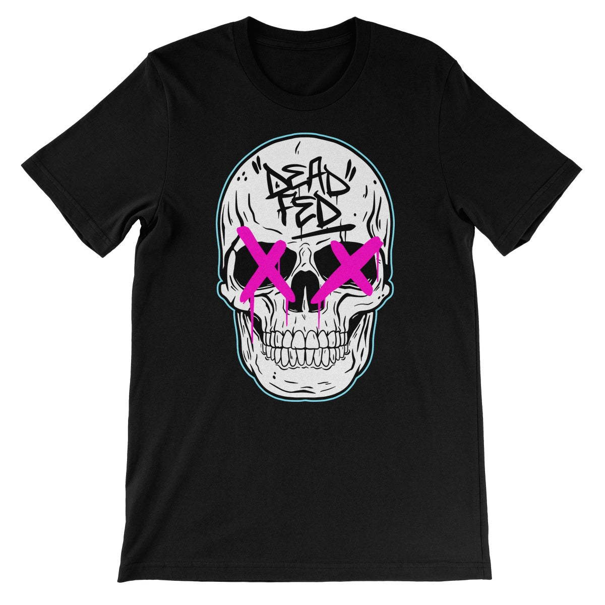 Johnny Dead Fed - White/Pink Unisex Short Sleeve T-Shirt
