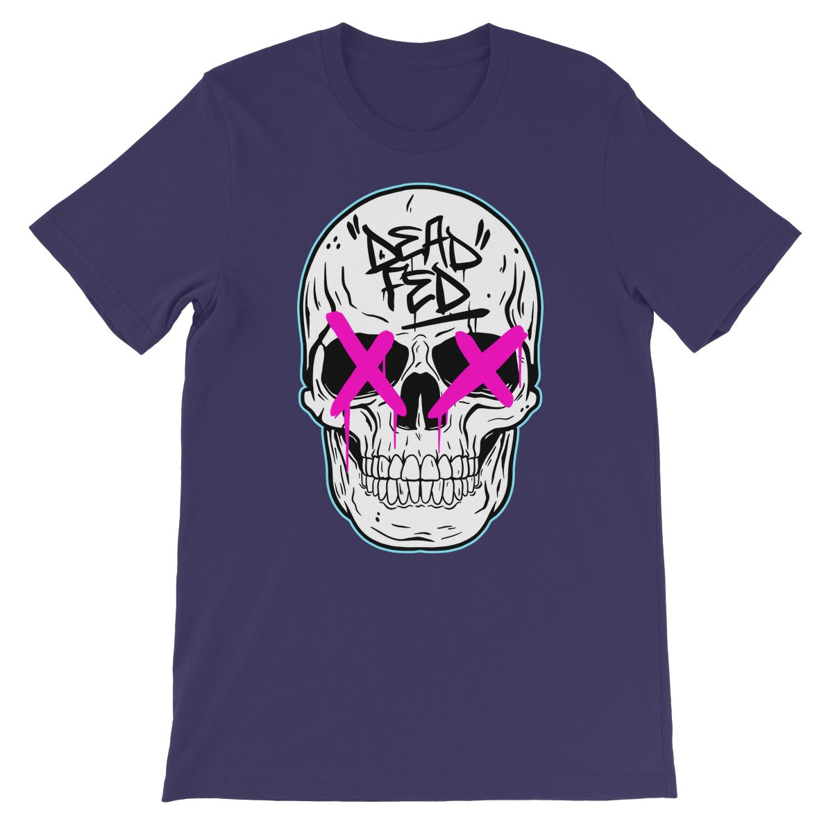 Johnny Dead Fed - White/Pink Unisex Short Sleeve T-Shirt