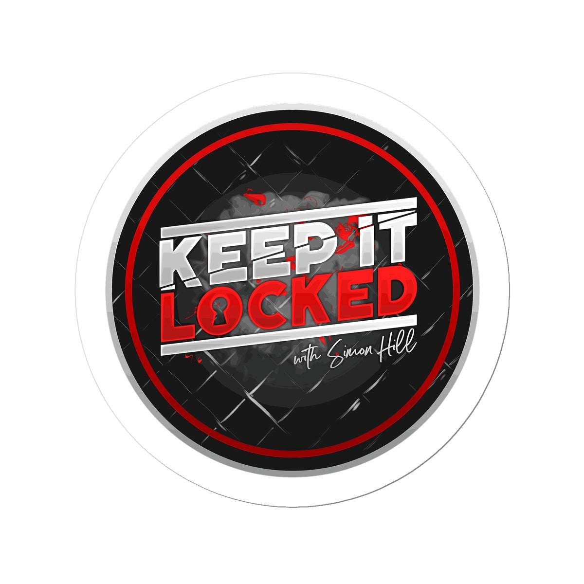 Simon Hill Keep It Locked Circle Logo V2 Sticker