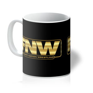 Fight! Nation Wrestling Gold Shade Logo Mug