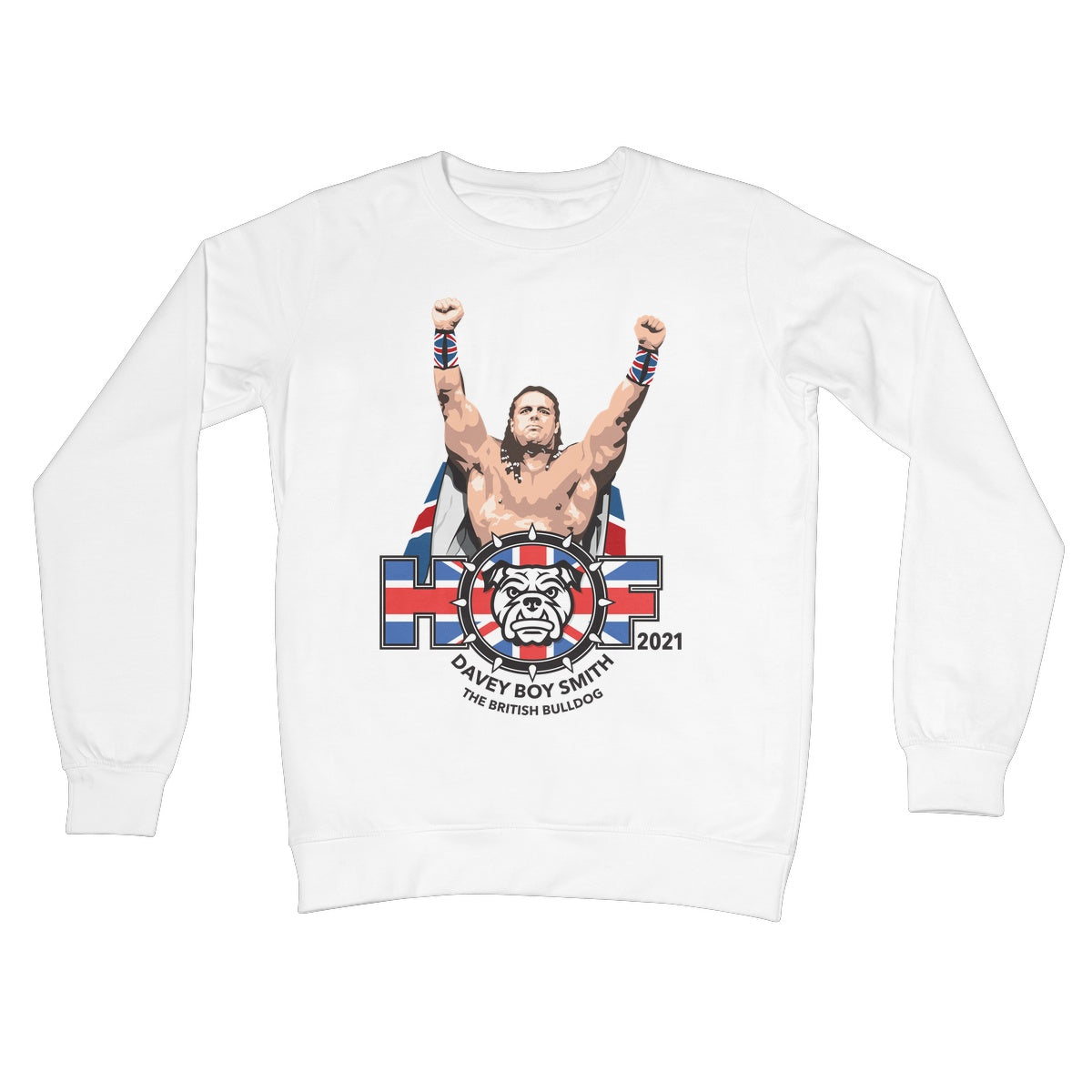 British Bulldog HOF 2021 (WHITE) Crew Neck Sweatshirt