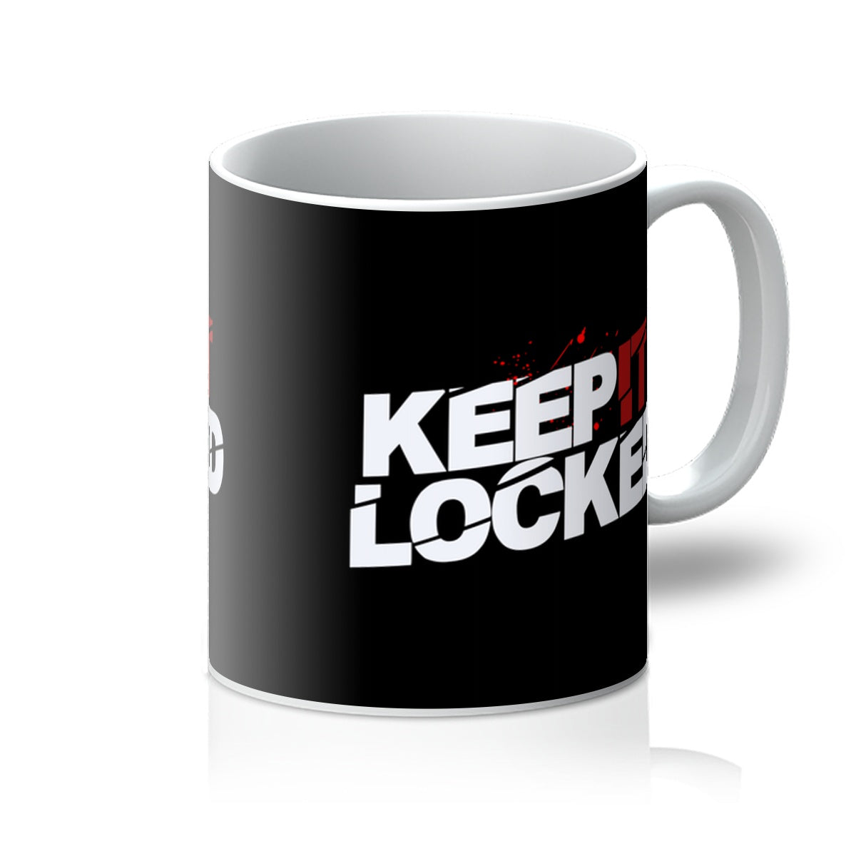 Simon Hill Keep It Locked Blood Logo Mug