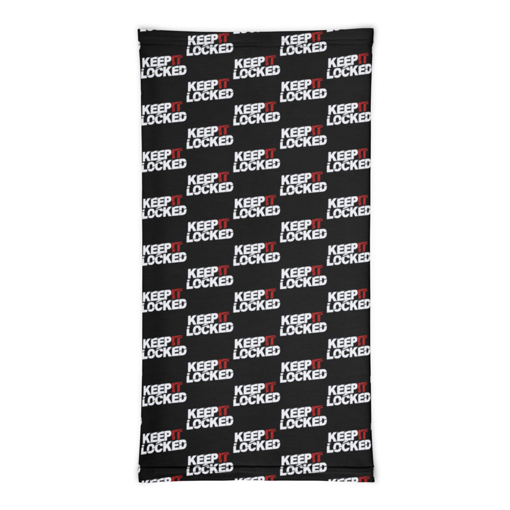 Simon Hill Keep It Locked Logo Pattern Neck Gaiter