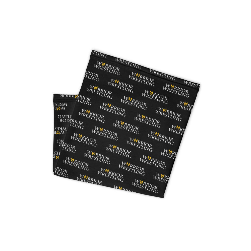 Warrior Wrestling Stack Logo Pattern Neck Gaiter
