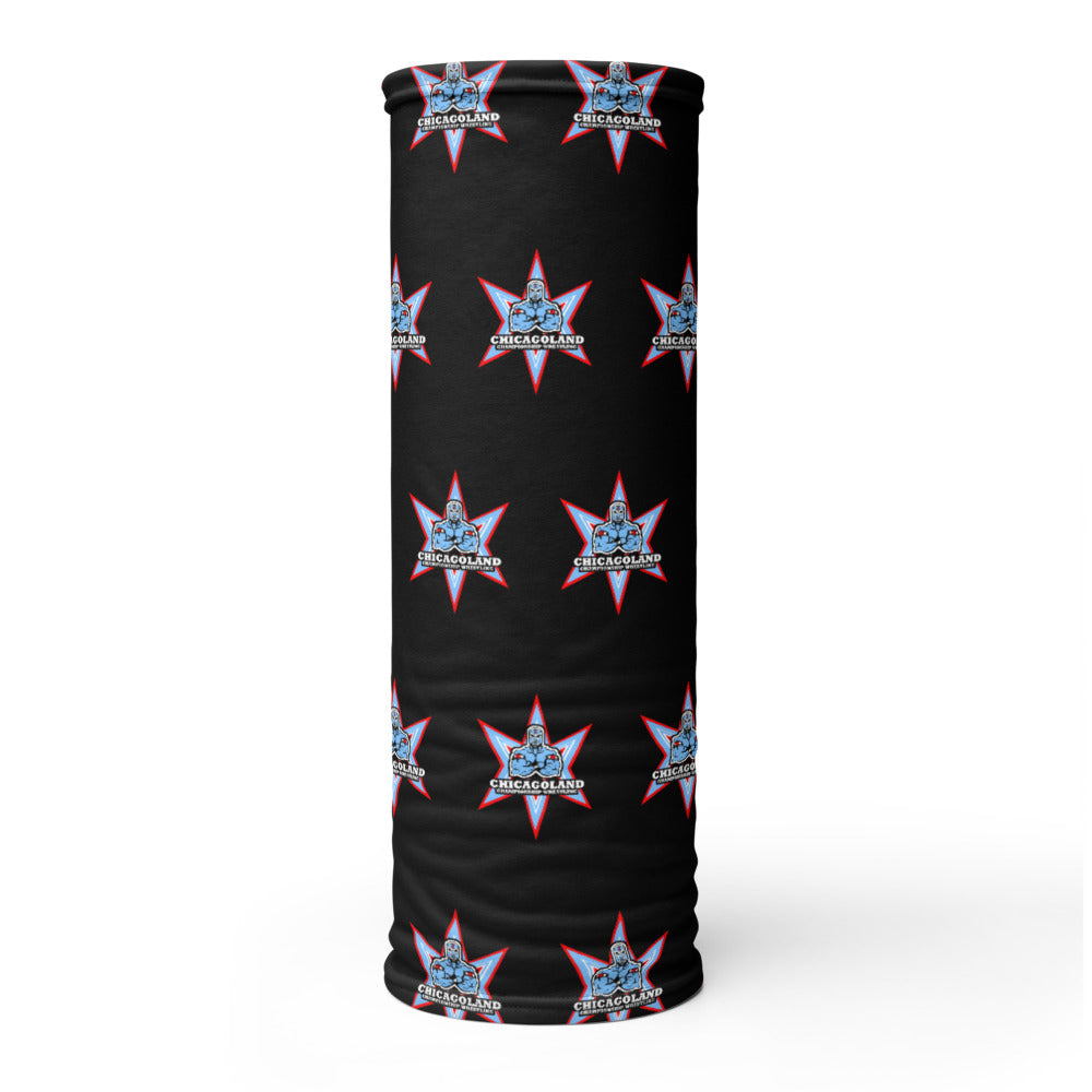 Chicagoland Championship Wrestling Pattern Logo Neck Gaiter