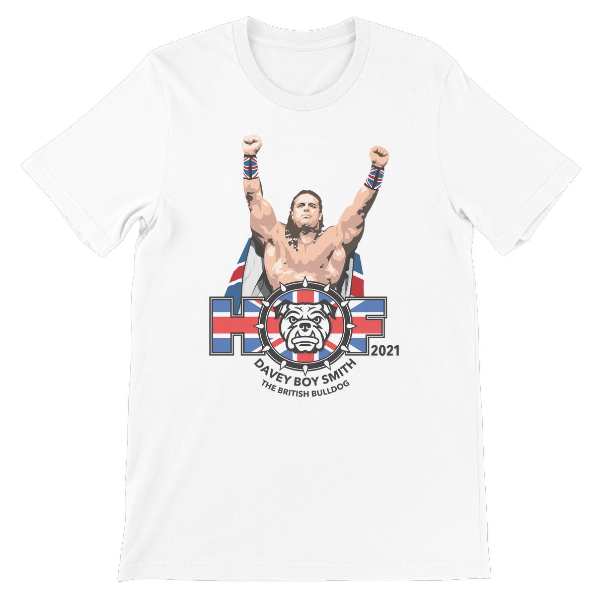 British Bulldog HOF 2021 (WHITE) Unisex Short Sleeve T-Shirt