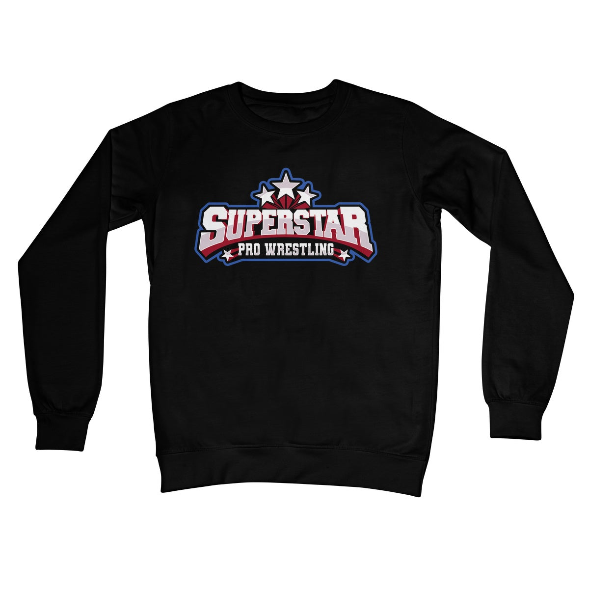 Superstar Pro Wrestling Logo Crew Neck Sweatshirt