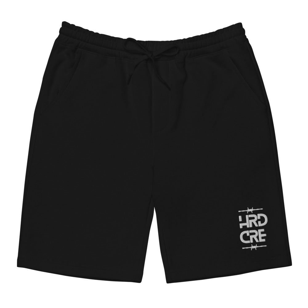 Thirteen | 10 HRDCRE STACKED Logo White Men's fleece shorts