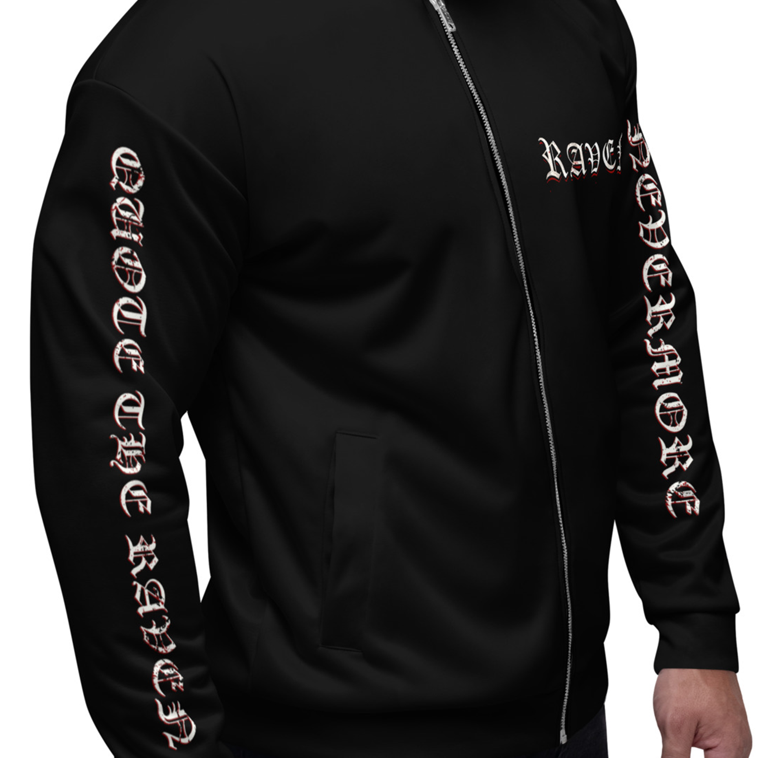 Raven Retro Unisex Bomber Jacket