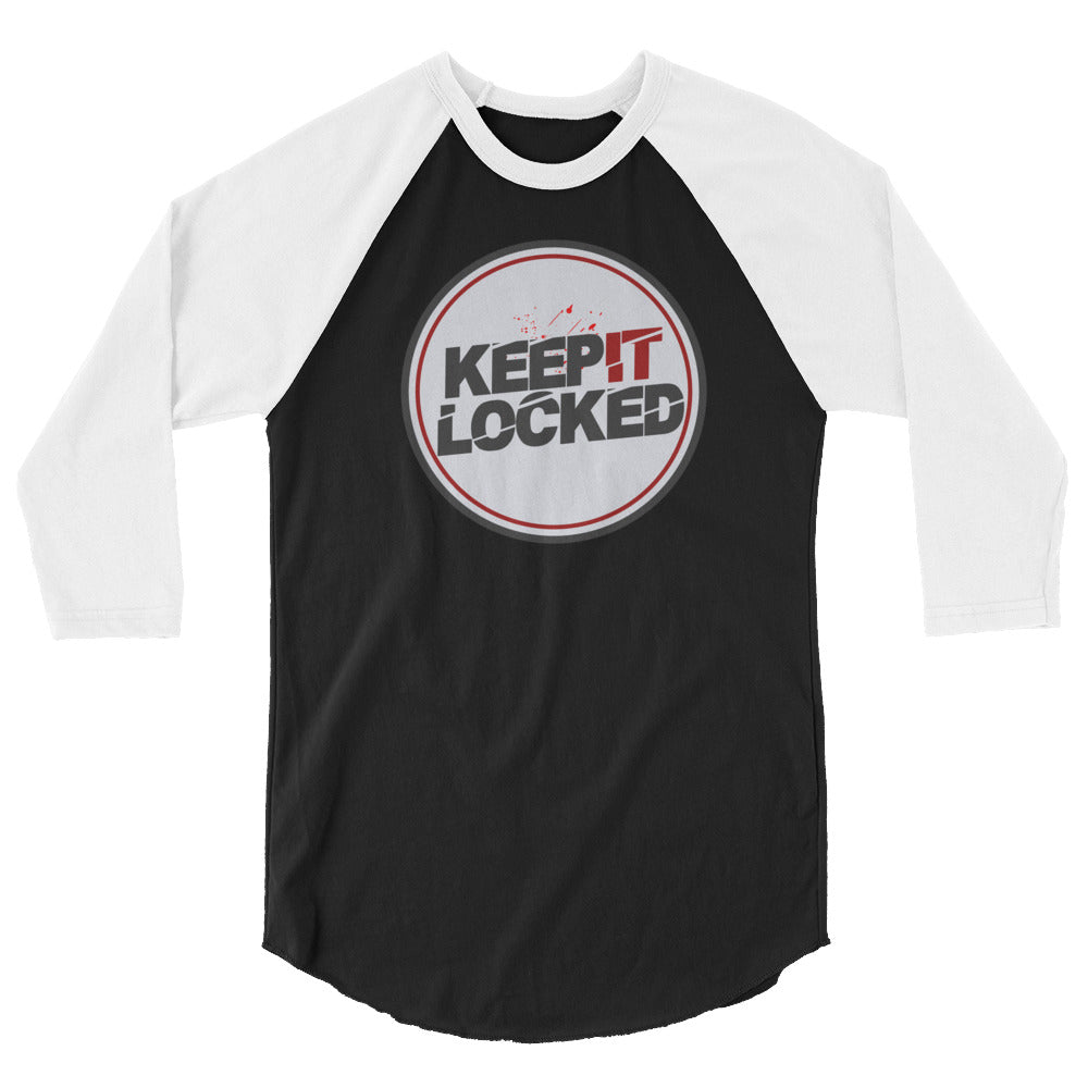 Simon Hill Keep It Locked Logo 3/4 sleeve raglan shirt