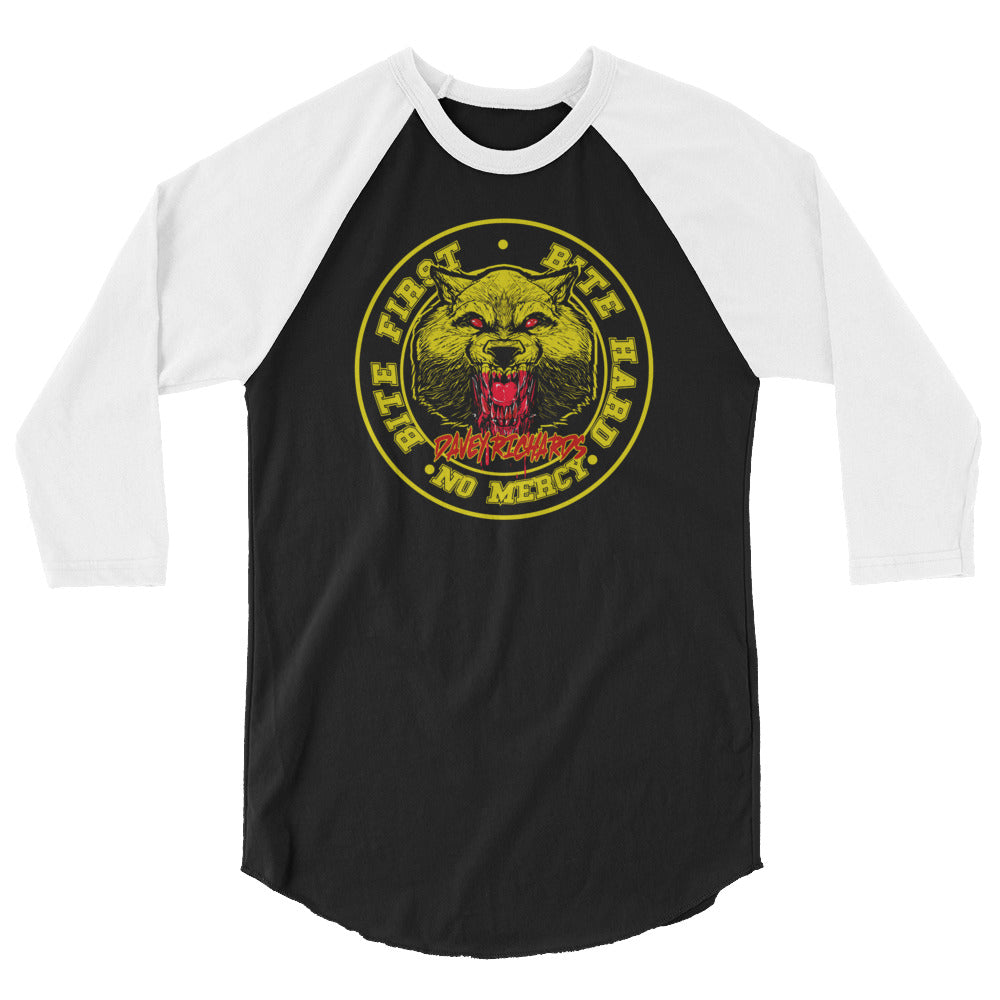 Davey Richards Bite First, Bite Hard 3/4 sleeve raglan shirt