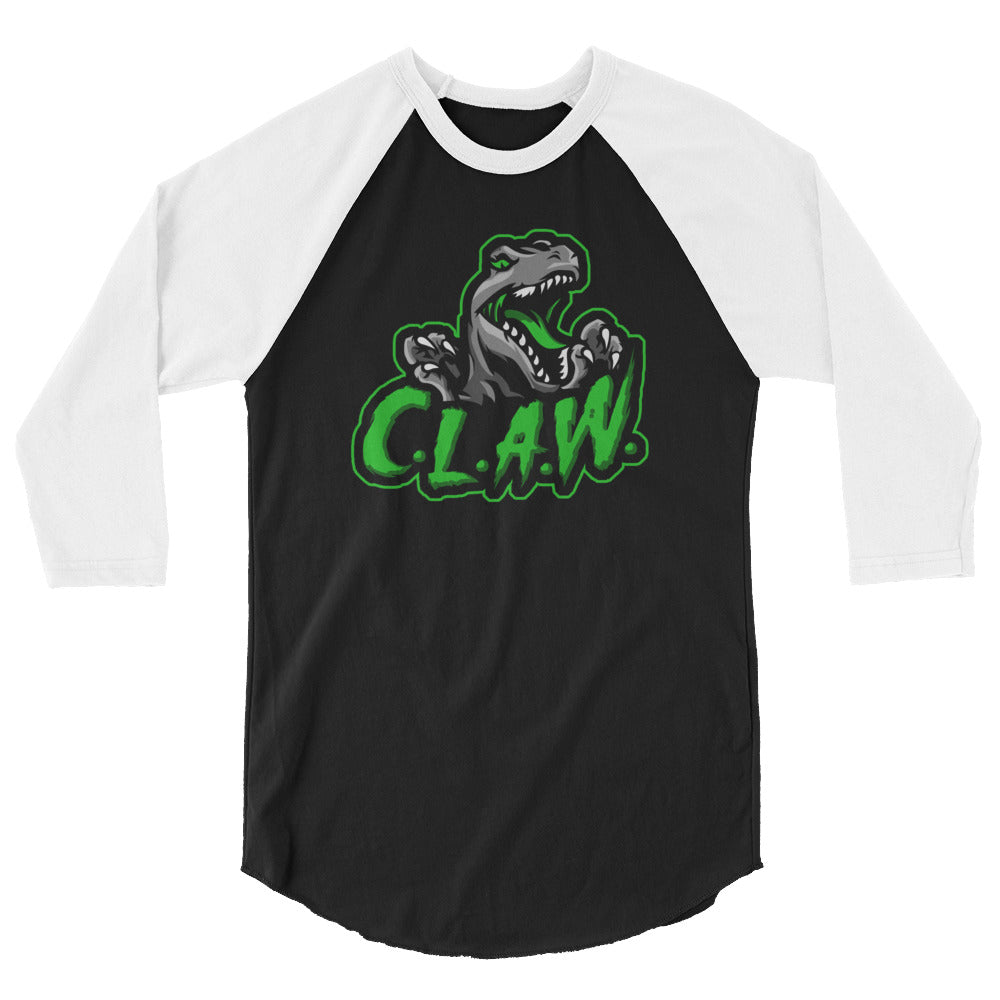 C.L.A.W. Wrestling 3/4 sleeve raglan shirt
