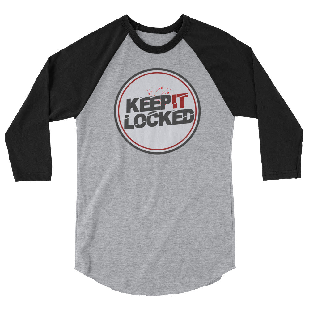 Simon Hill Keep It Locked Logo 3/4 sleeve raglan shirt
