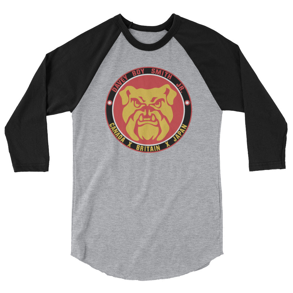 Davey Boy Smith Jr Japan Bulldog 3/4 sleeve raglan shirt