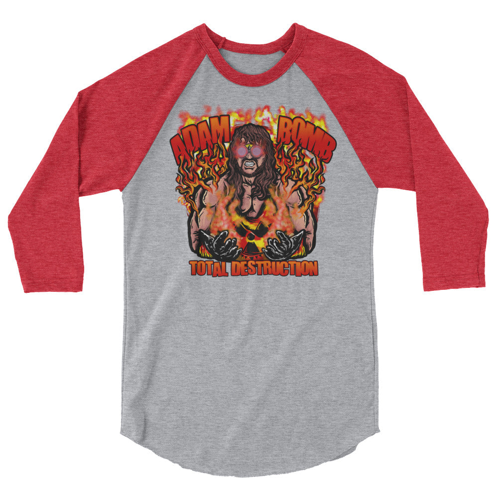 Adam Bomb Total Destruction 3/4 sleeve raglan shirt