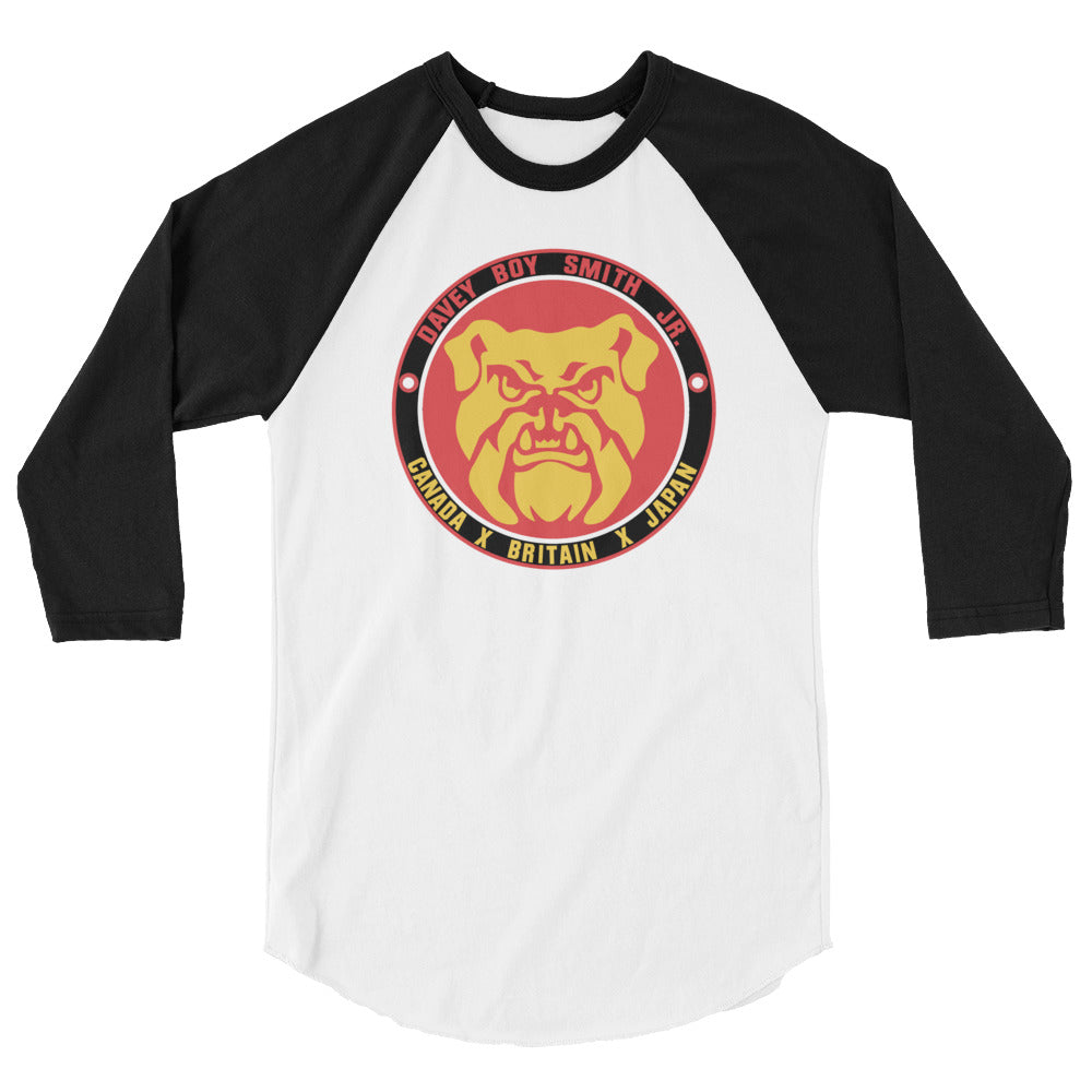 Davey Boy Smith Jr Japan Bulldog 3/4 sleeve raglan shirt