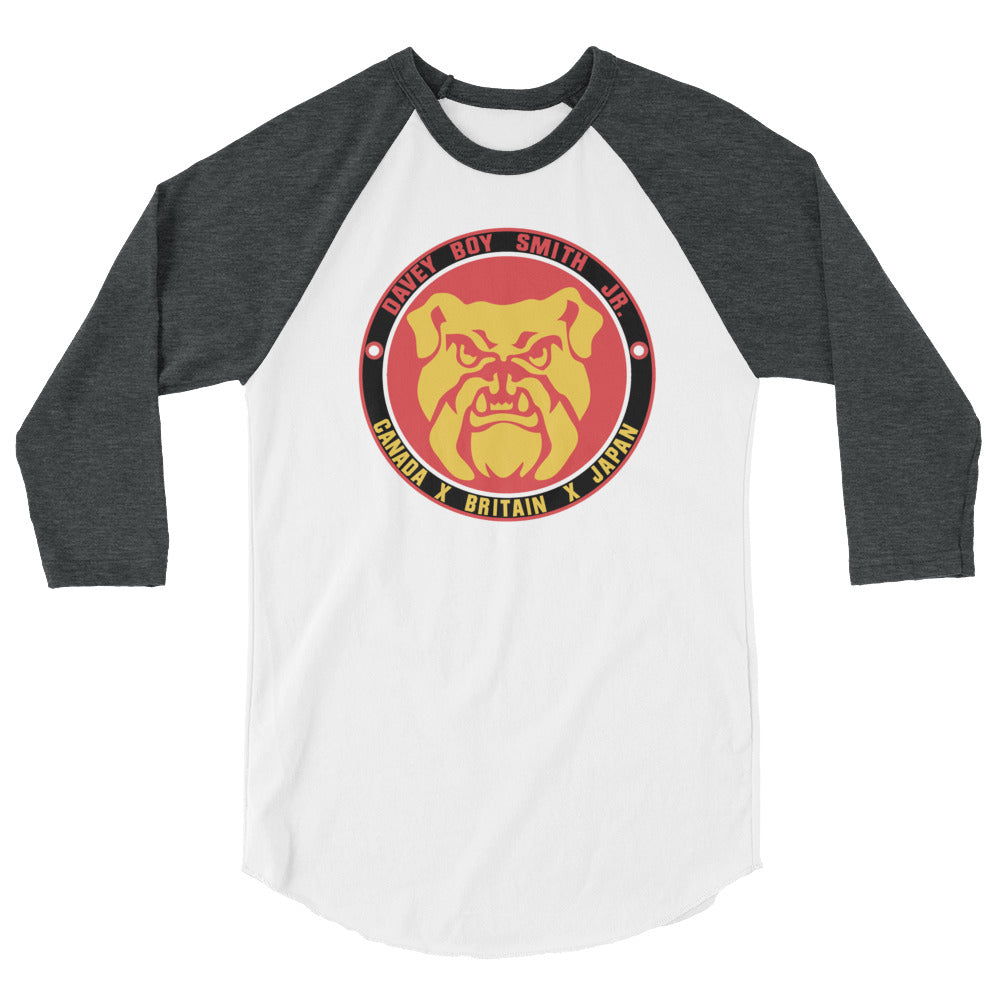 Davey Boy Smith Jr Japan Bulldog 3/4 sleeve raglan shirt