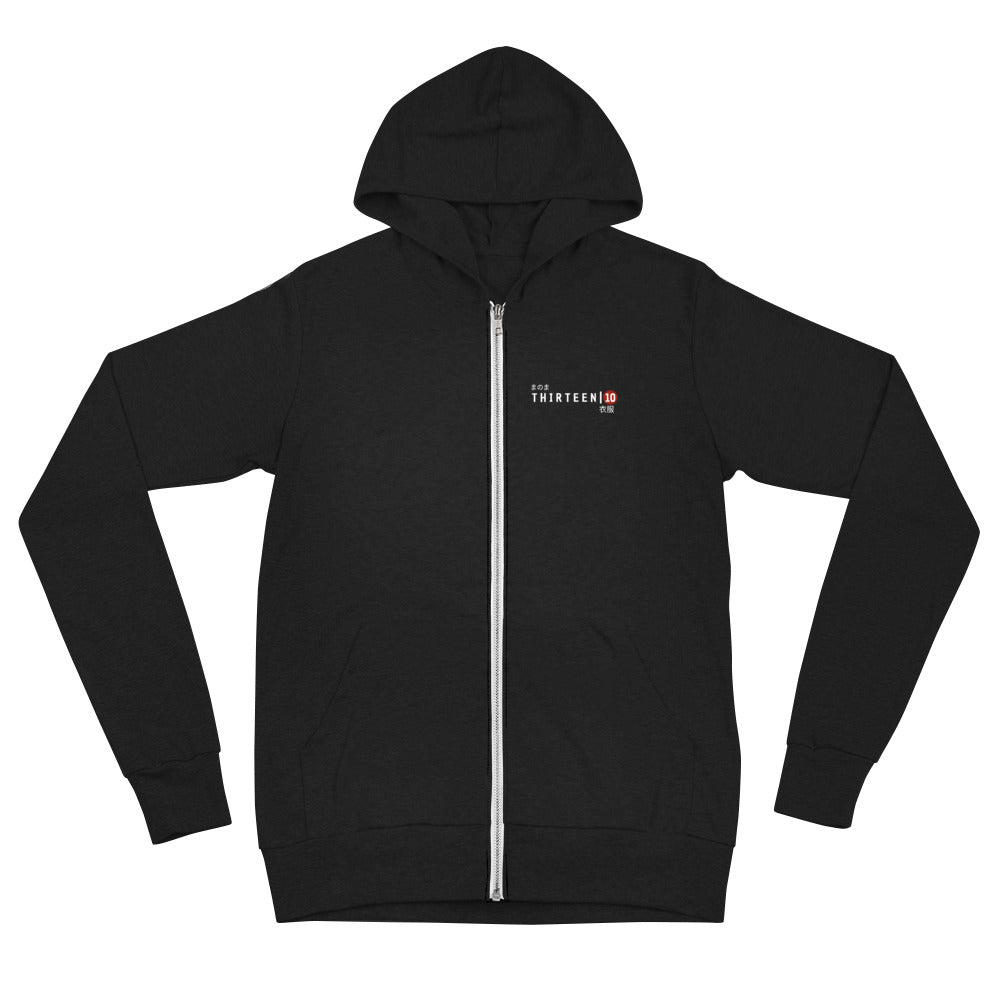 Thirteen | 10 Apparel JAPAN Long Logo Unisex zip hoodie