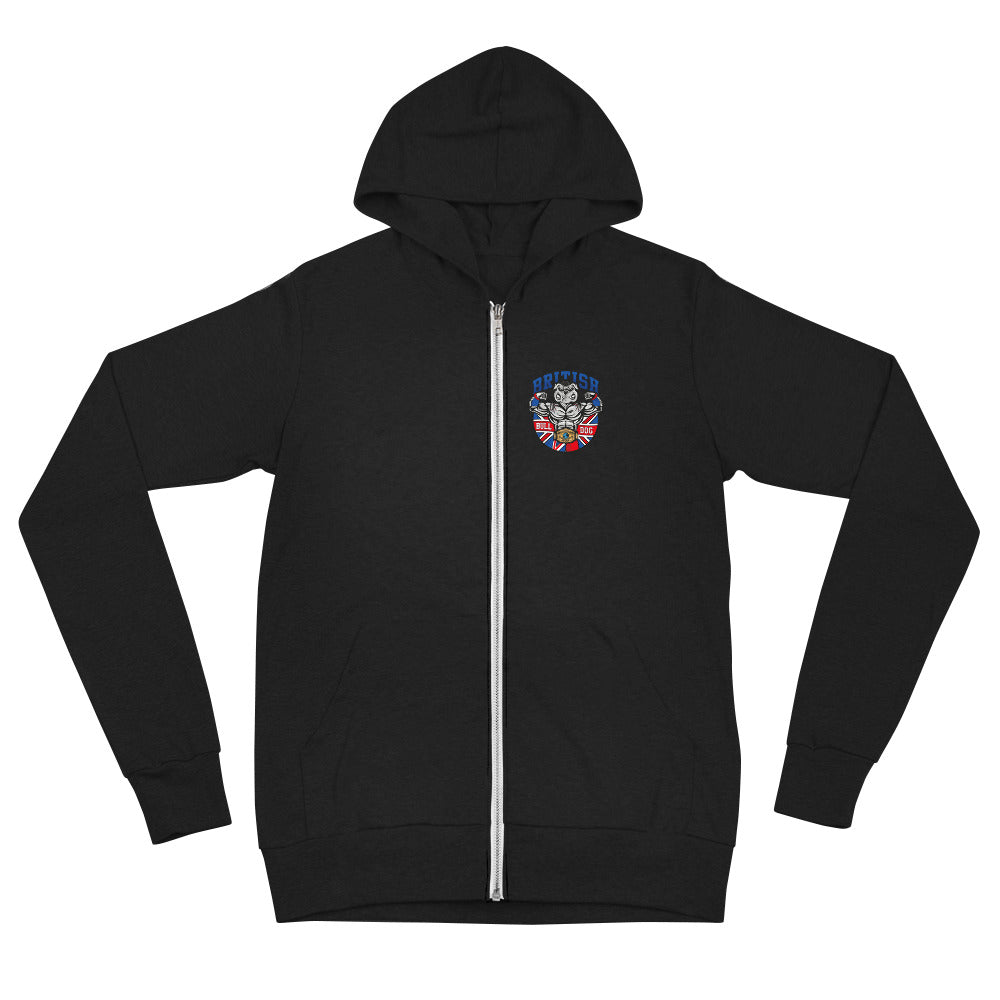 British Bulldog Matilda Unisex zip hoodie