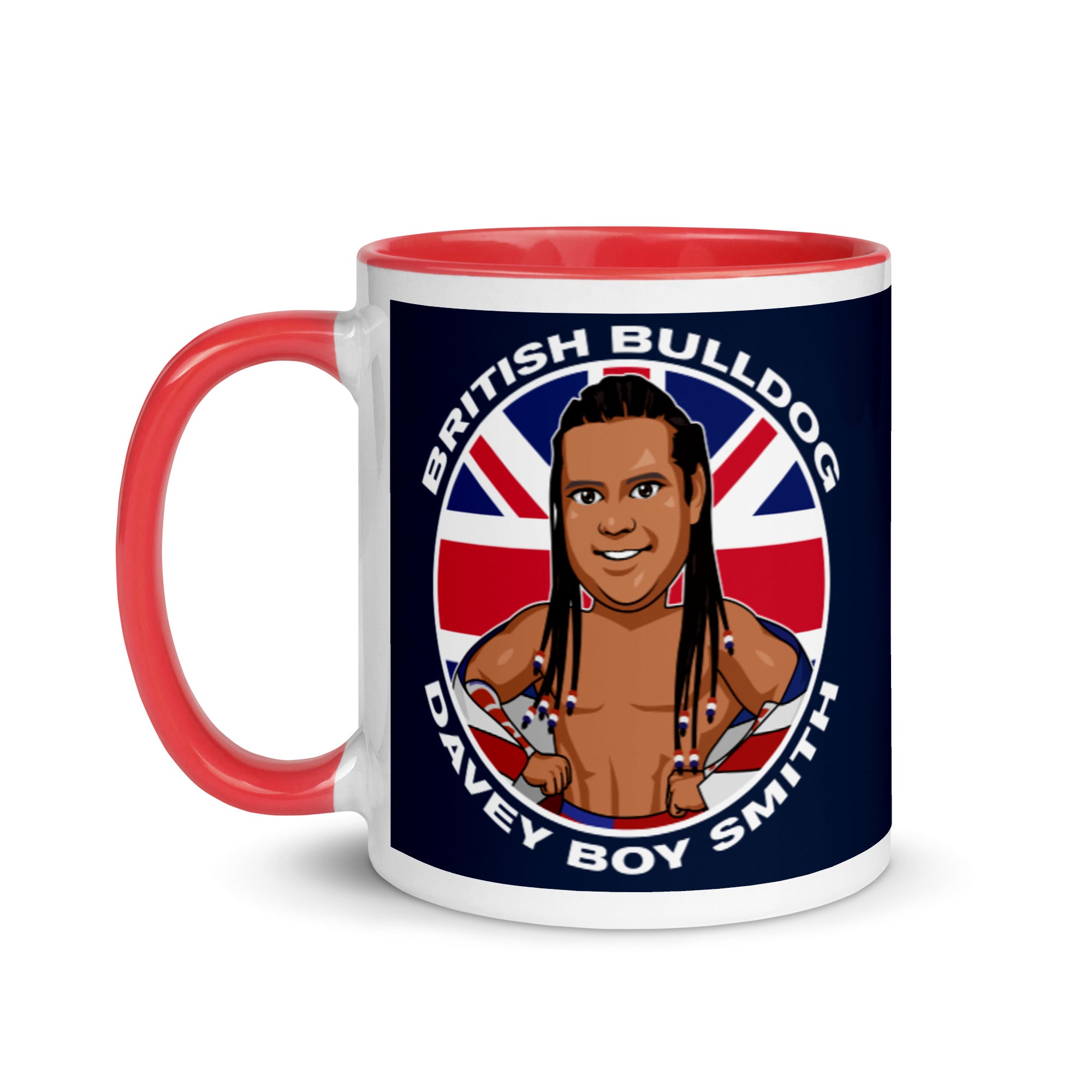 British Bulldog Cartoon Mug with Color Inside