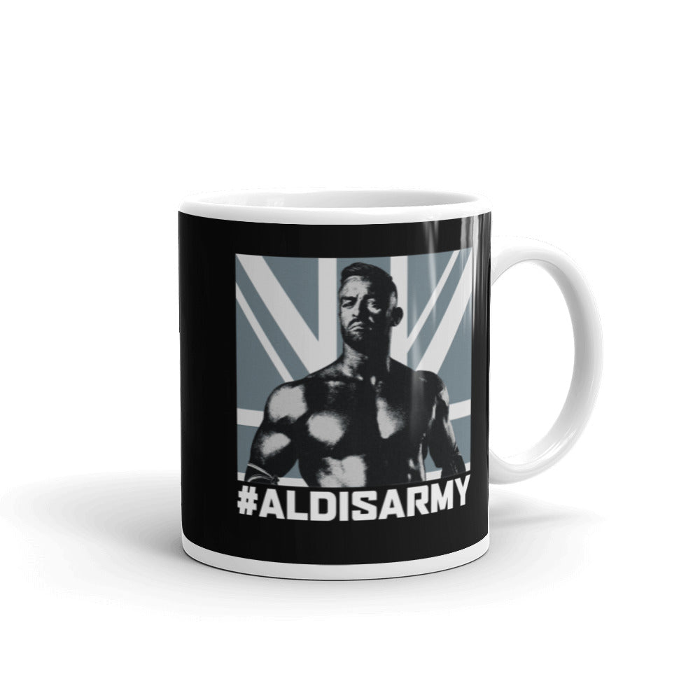 Nick Aldis #AldisArmy White glossy mug