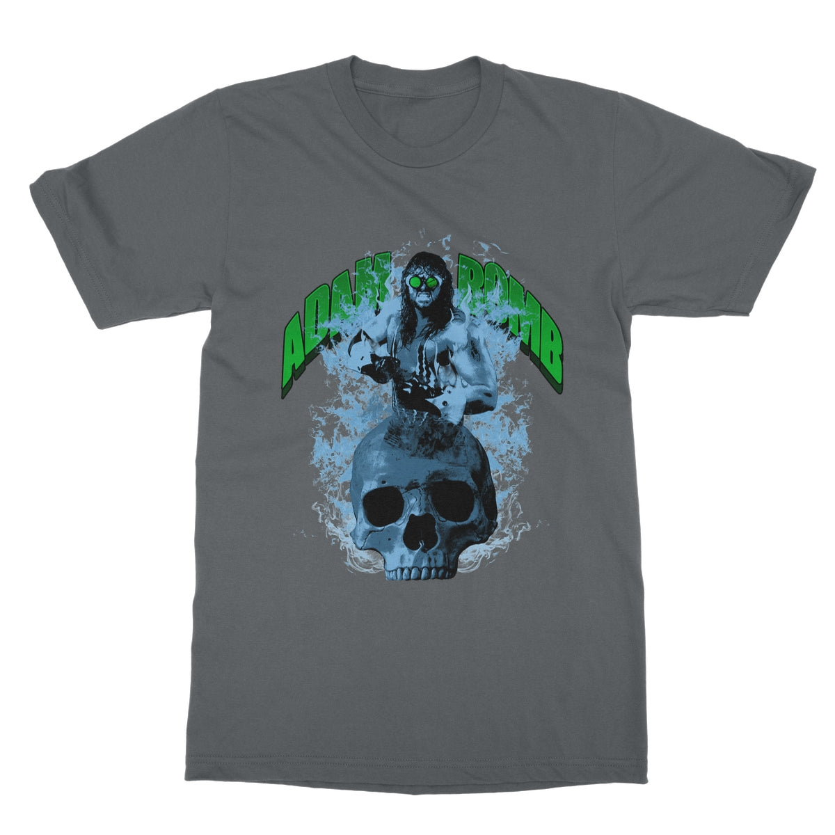 Adam Bomb  Skull Flame Softstyle T-Shirt