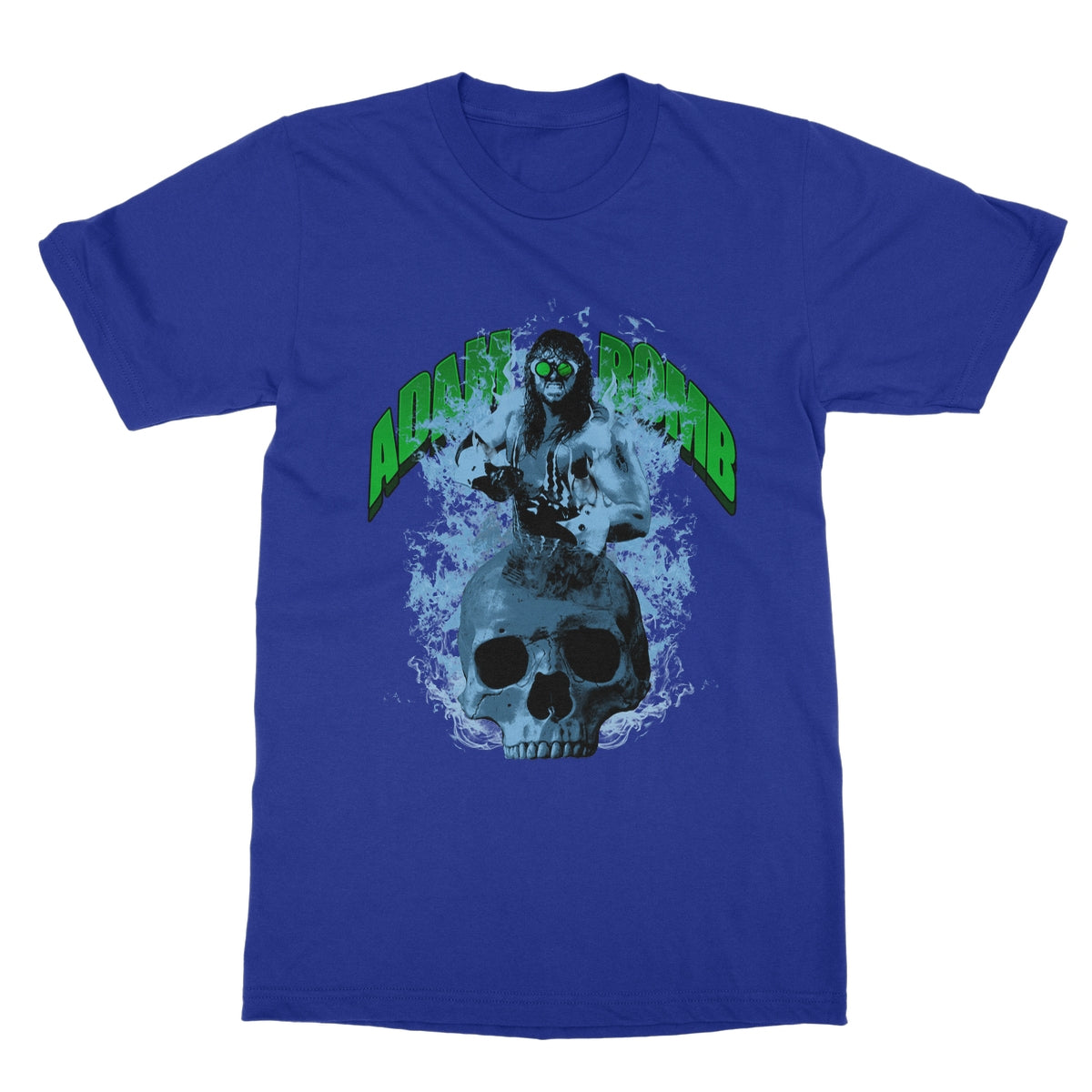Adam Bomb  Skull Flame Softstyle T-Shirt