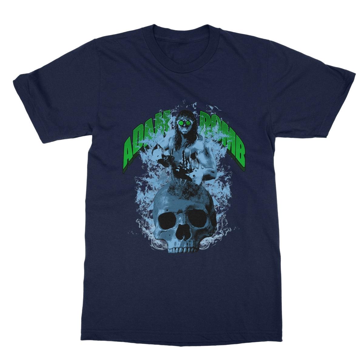 Adam Bomb  Skull Flame Softstyle T-Shirt