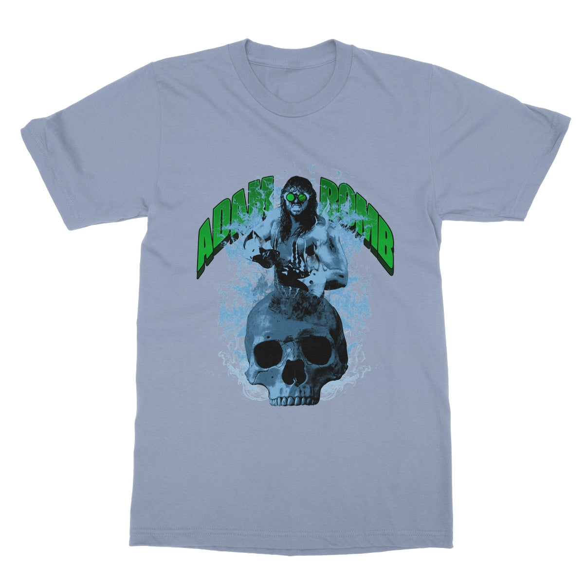 Adam Bomb  Skull Flame Softstyle T-Shirt