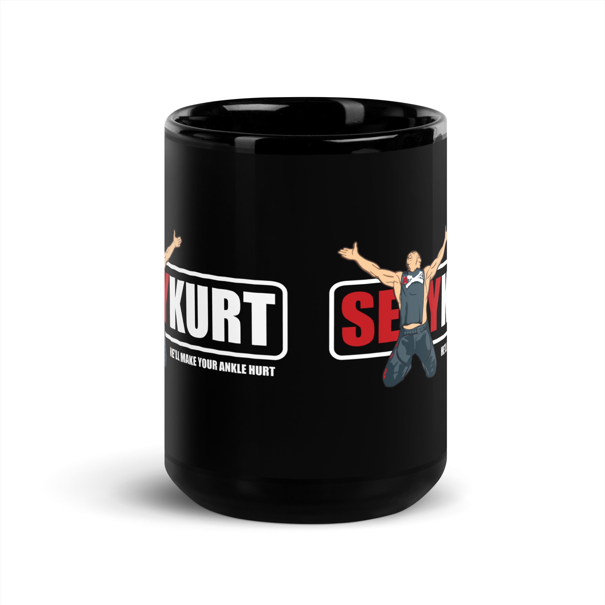Kurt Angle Sexy Kurt Black Glossy Mug
