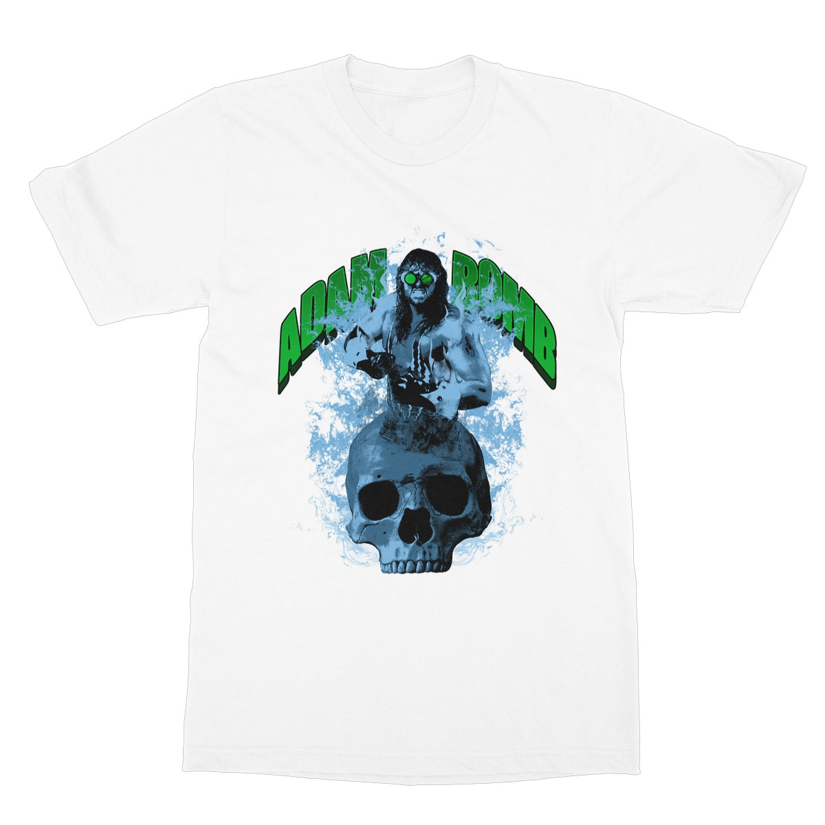 Adam Bomb  Skull Flame Softstyle T-Shirt