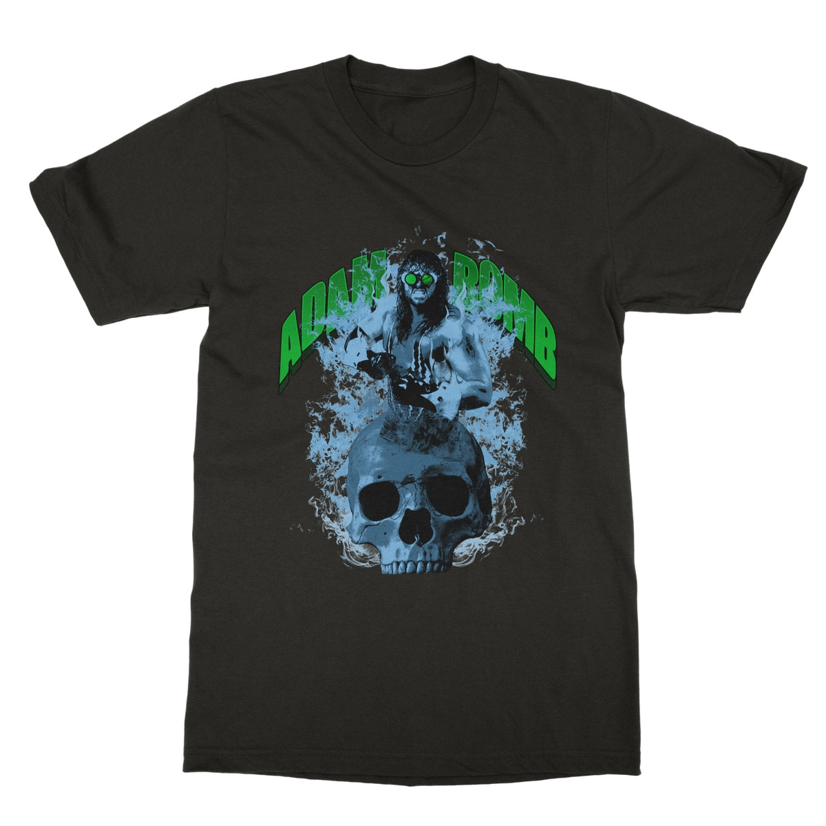 Adam Bomb  Skull Flame Softstyle T-Shirt