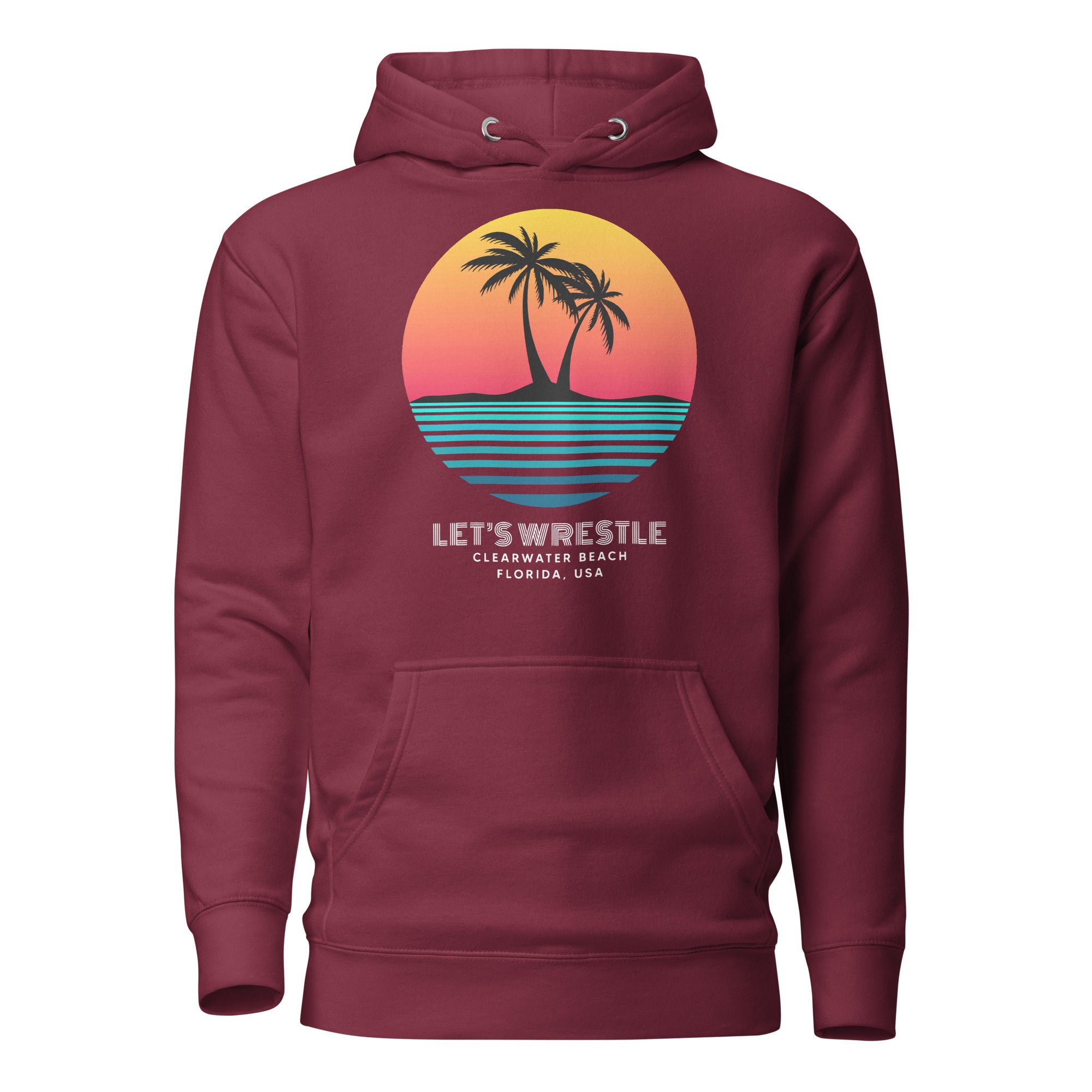 Let's Wrestle Clearwater Sunset Beach Unisex Hoodie