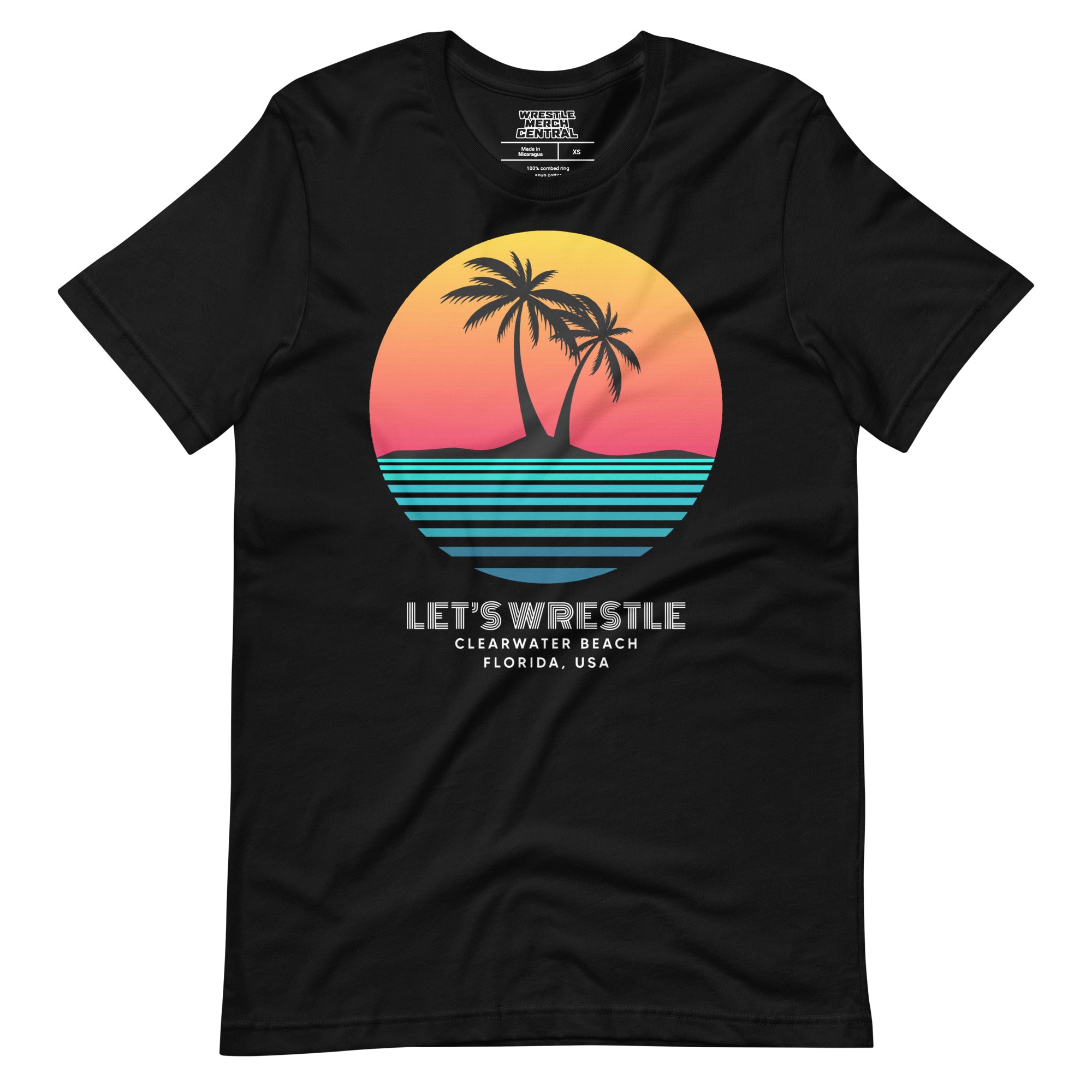 Let's Wrestle Clearwater Sunset Beach Unisex T-Shirt