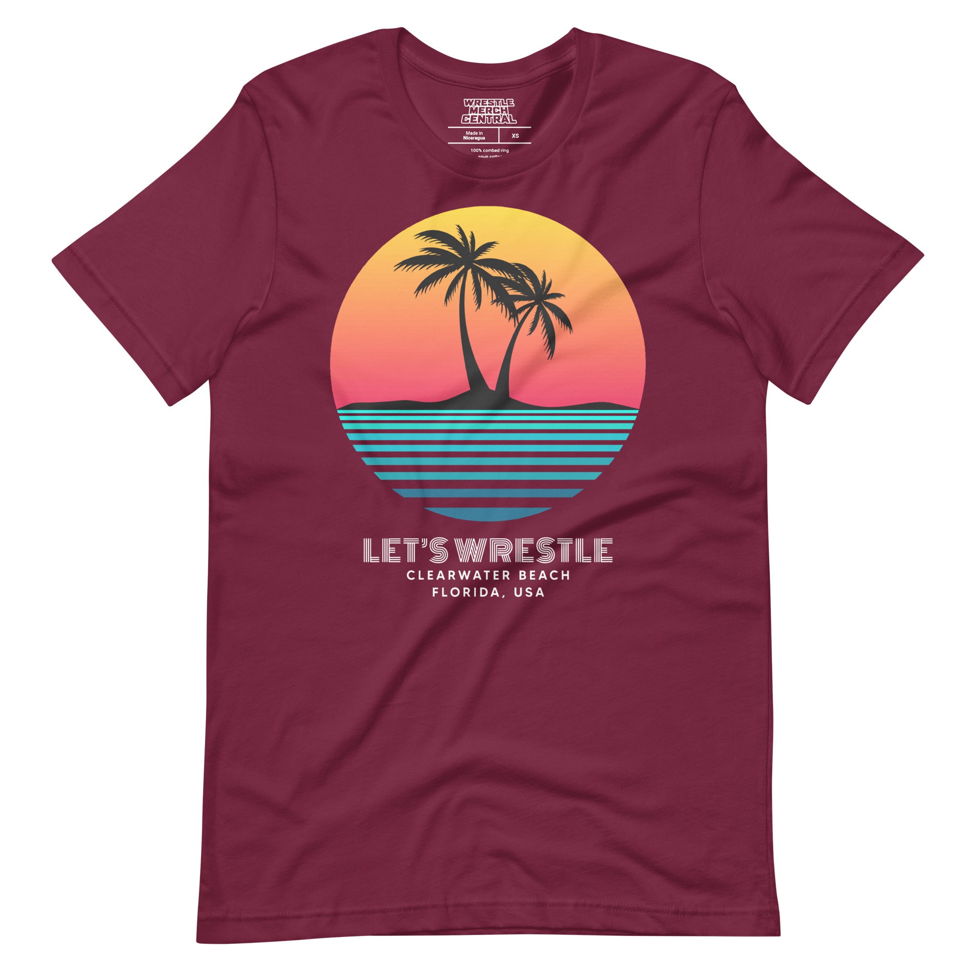 Let's Wrestle Clearwater Sunset Beach Unisex T-Shirt
