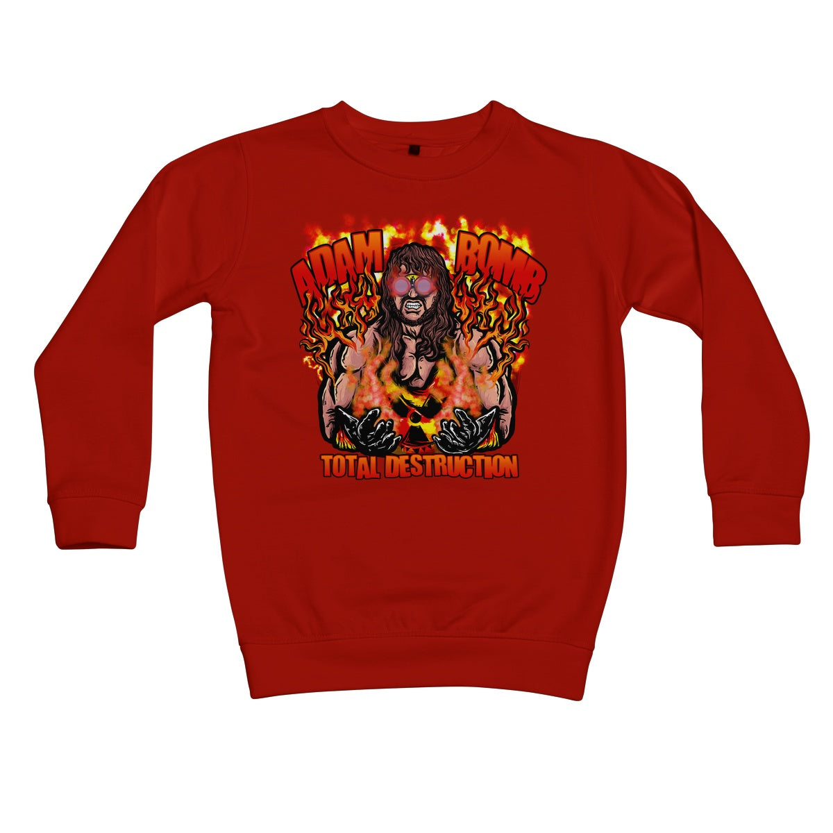 Adam Bomb Flame Bomb Kids Sweatshirt