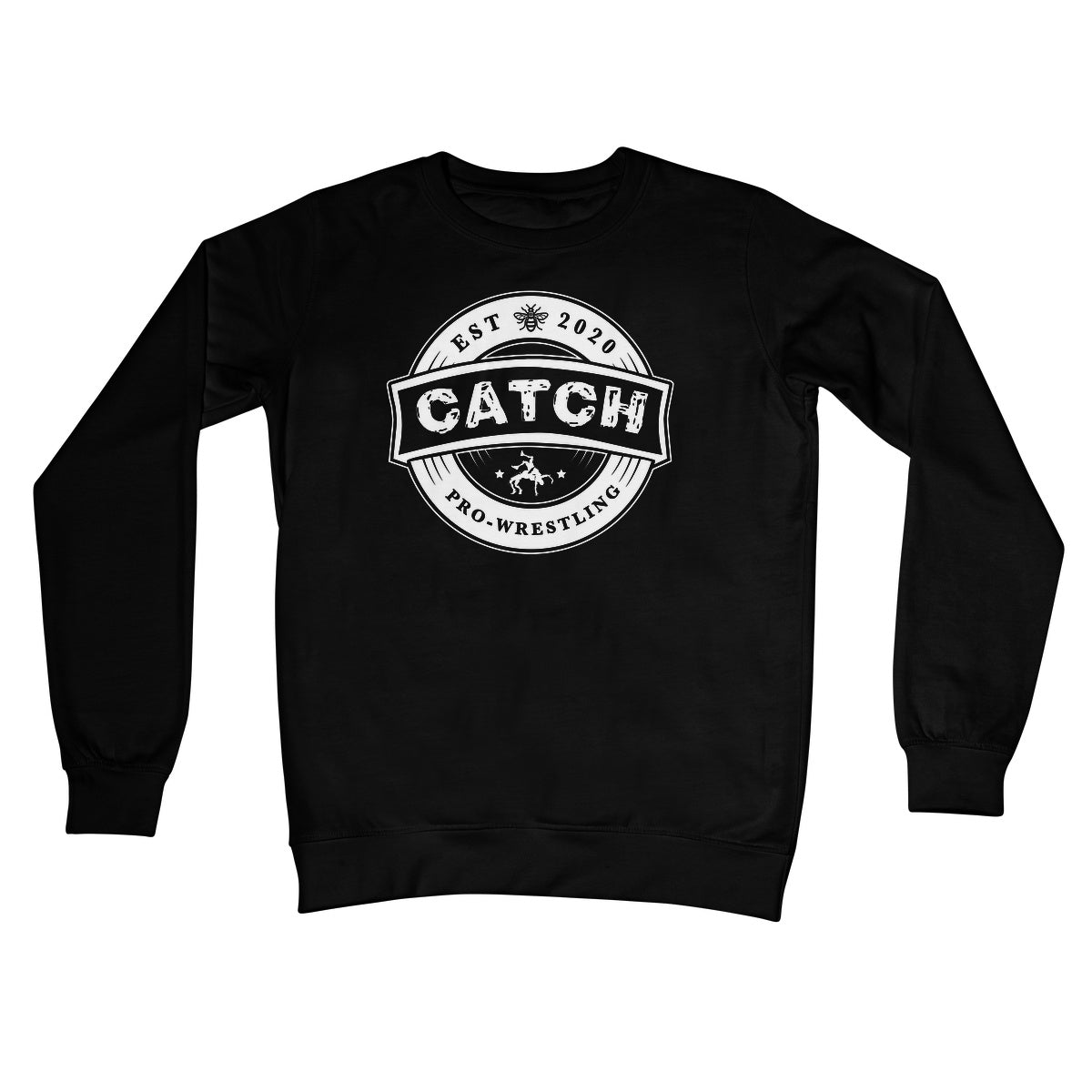 CATCH Pro-Wrestling Logo WHITE Crew Neck Sweatshirt