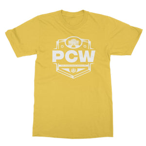PCW UK Logo White Softstyle T-Shirt