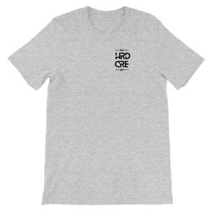 Thirteen | 10 HRDCRE STACKED Logo Black  Unisex Short Sleeve T-Shirt