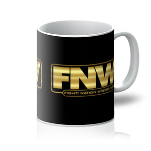 Fight! Nation Wrestling Gold Shade Logo Mug
