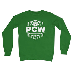 PCW UK Logo White Crew Neck Sweatshirt