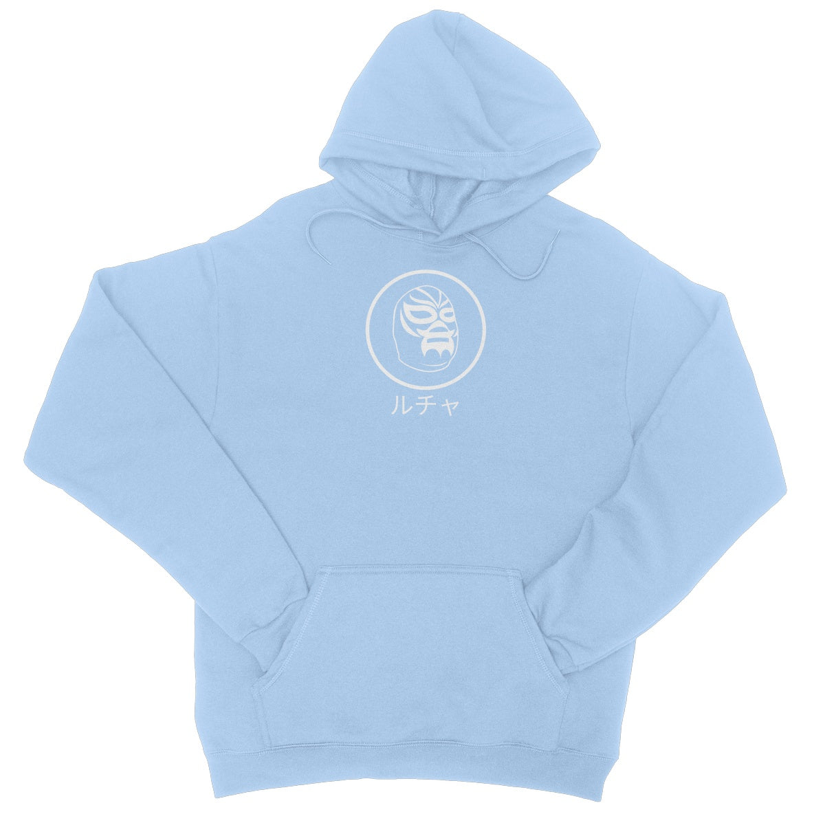 Thirteen | 10  Lucha Mask White College Hoodie