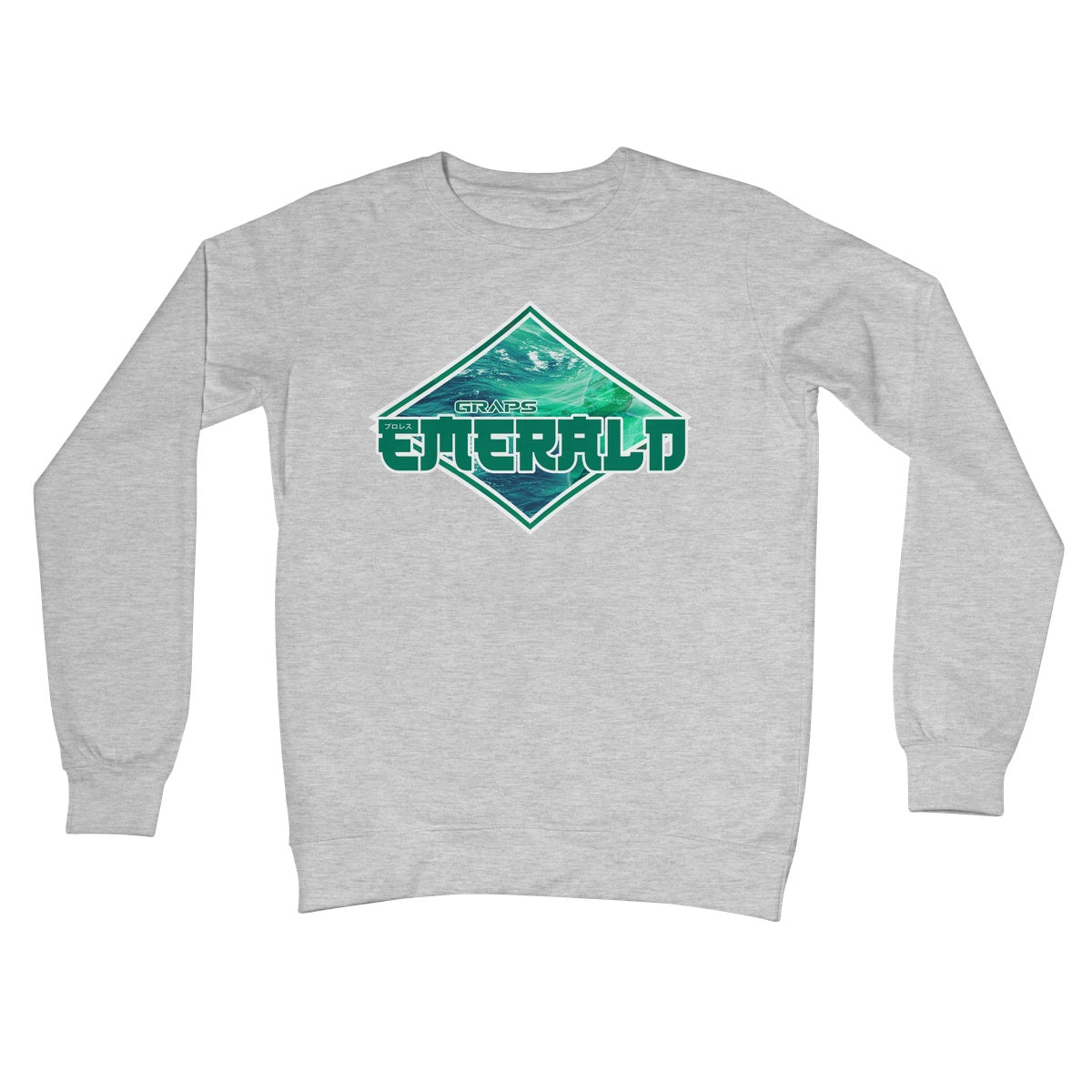 GRAPS X EMERALD Wave Crew Neck Sweatshirt