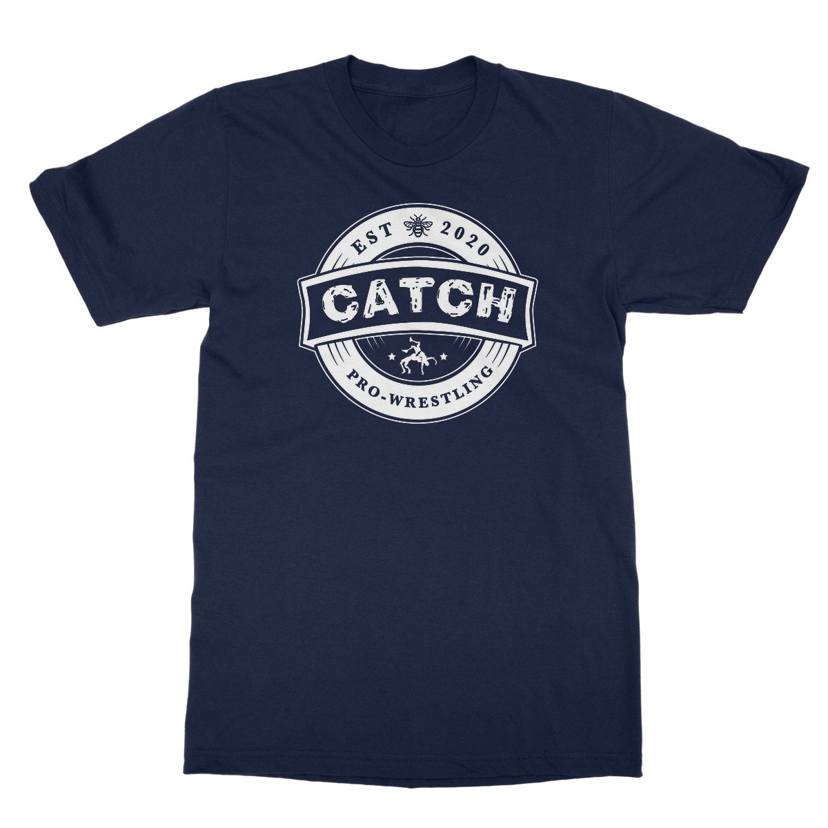 CATCH Pro-Wrestling Logo WHITE Softstyle T-Shirt