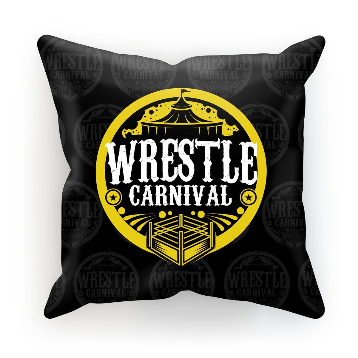 Wrestle Carnival Gold Logo Cushion