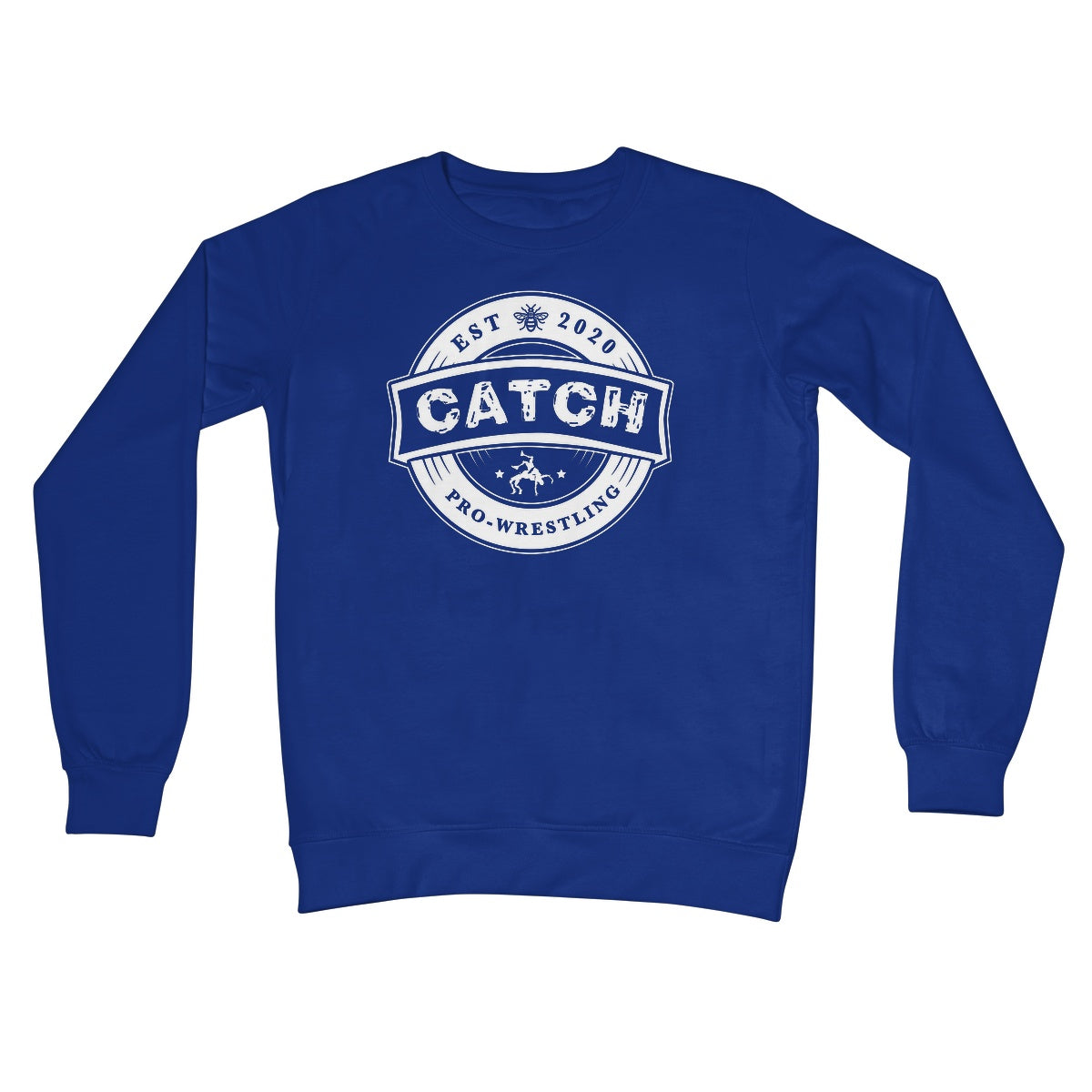 CATCH Pro-Wrestling Logo WHITE Crew Neck Sweatshirt