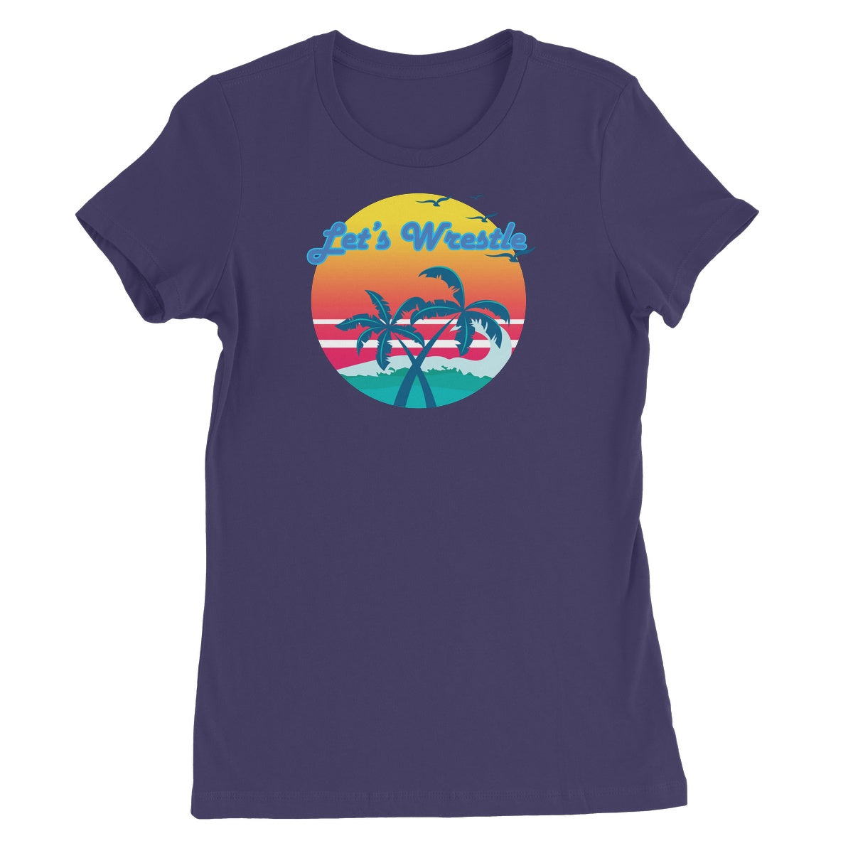 Let's Wrestle Tropical Heat Wave Women's Short Sleeve T-Shirt